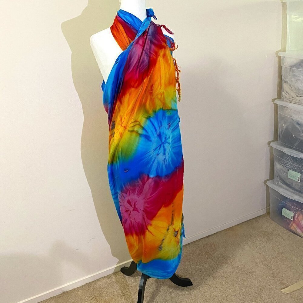 Orange Pink Blue  Sarong
